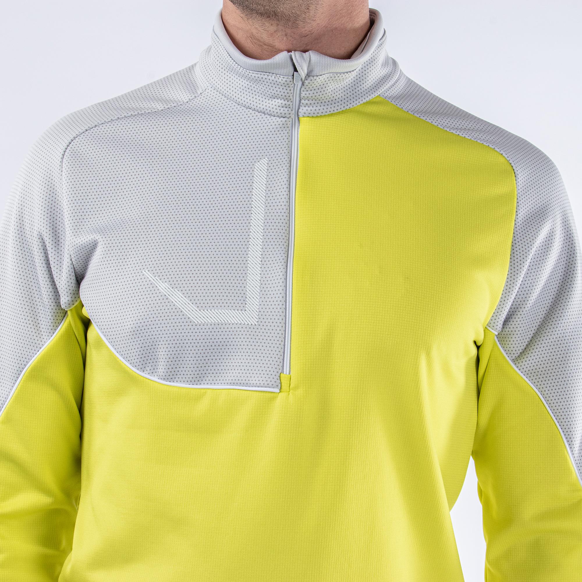 Galvin Green Daxton Insula Mens Golf Mid Layer Forged Sunny Lime/Cool Grey/White